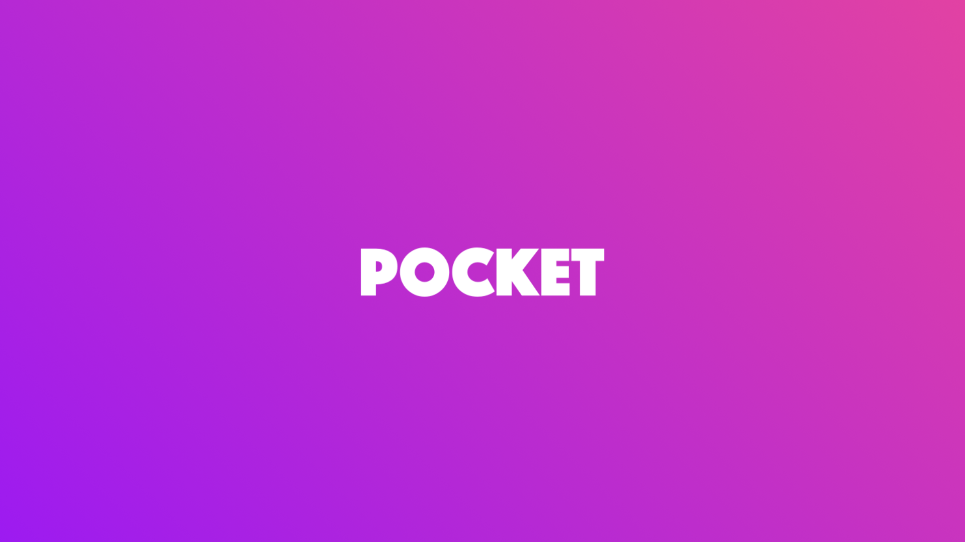 Schriftzug POCKET, das Logo von Pocket Bitcoin